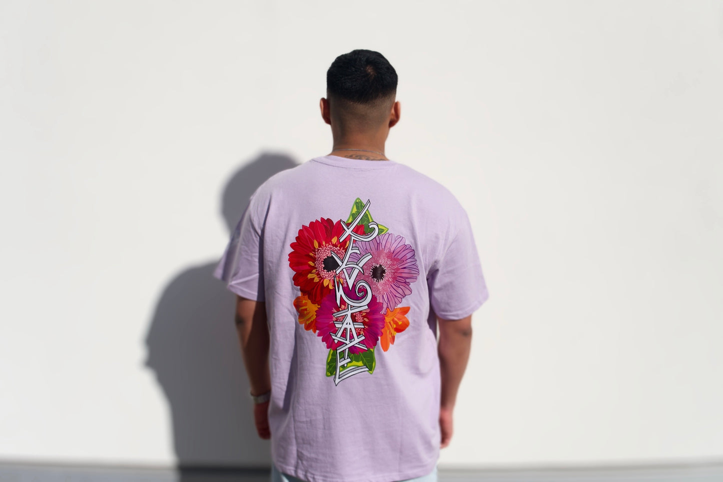 LEVNTATE / Flower-Drop Oversize T-Shirt (lavendel)